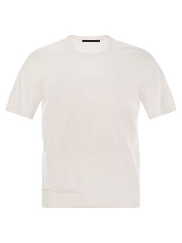 Basic Short-sleeved Cotton T-shirt - Tagliatore - Modalova