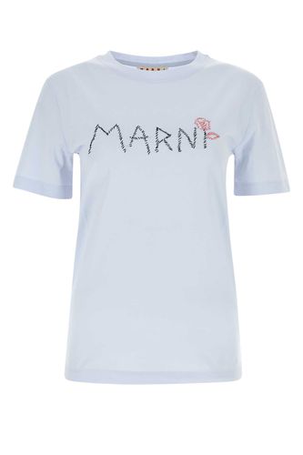 Light Blue T-shirt With Stitching - Marni - Modalova