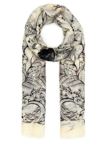 Printed Wool Foulard - Alexander McQueen - Modalova