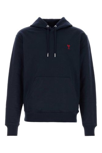 Navy Cotton Sweatshirt - Ami Alexandre Mattiussi - Modalova