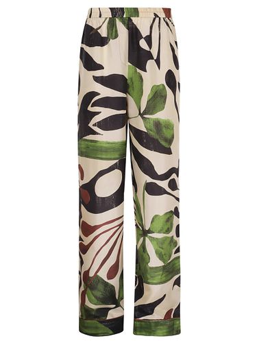 Habotai Printed Pants - Alberta Ferretti - Modalova