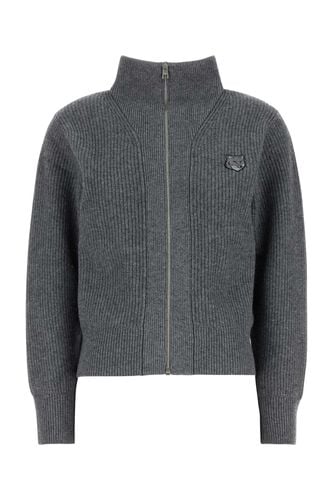 Dark Grey Wool Blend Cardigan - Maison Kitsuné - Modalova