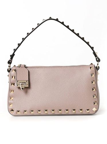 Small Rockstud Shoulder Bag In Grained Calfskin - Valentino Garavani - Modalova