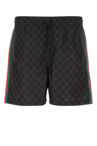 Printed Polyester Swimming Shorts - Gucci - Modalova