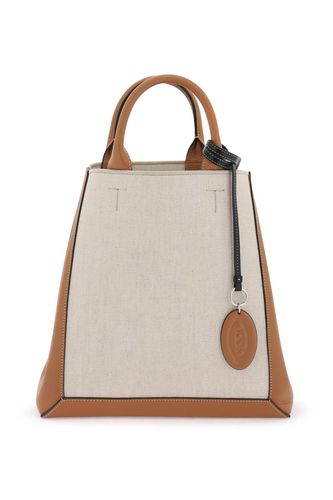 Canvas & Leather Small Tote Bag - Tod's - Modalova