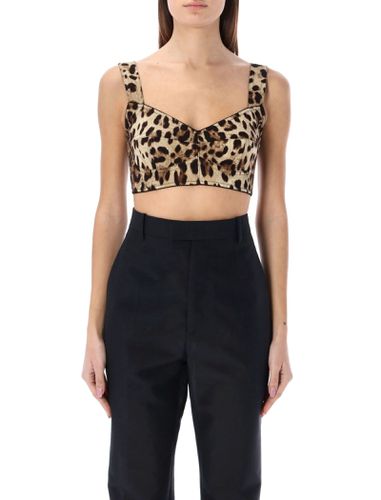 Leopard Print Short Bustier Top - Dolce & Gabbana - Modalova