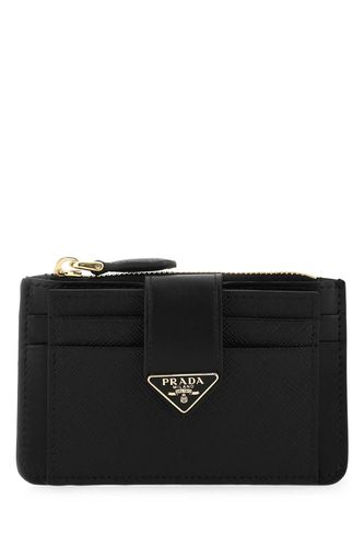 Prada Black Leather Card Holder - Prada - Modalova