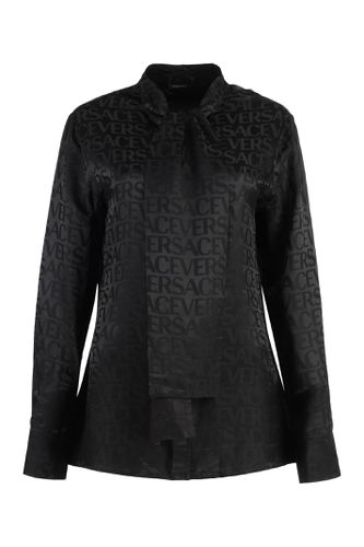 Versace Printed Satin Blouse - Versace - Modalova