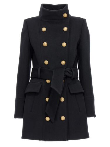 Balmain Military Wool Coat - Balmain - Modalova