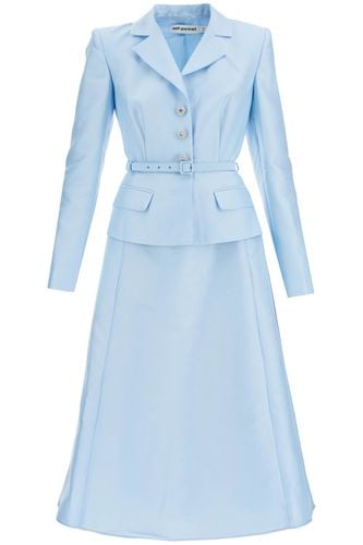 Long-sleeved Taffeta Midi Dress - self-portrait - Modalova