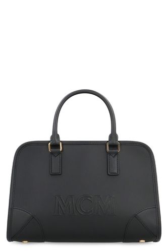 MCM Aren Boston Leather Handbag - MCM - Modalova