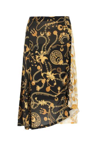 Printed Stretch Viscose Skirt - Marine Serre - Modalova