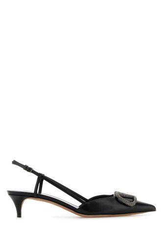 Black Leather Vlogo Signature Pumps - Valentino Garavani - Modalova