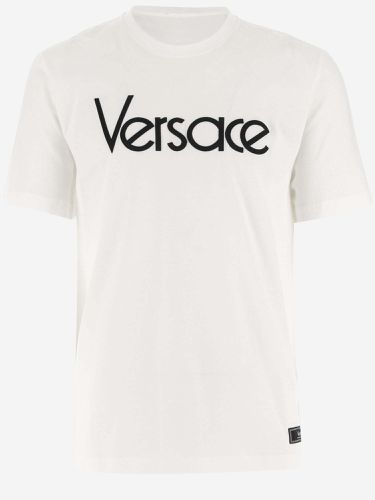 Versace Cotton T-shirt With Logo - Versace - Modalova