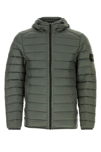 Dark Green Nylon Down Jacket - Stone Island - Modalova