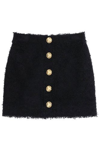 Tweed Skirt With Gold Buttons - Balmain - Modalova
