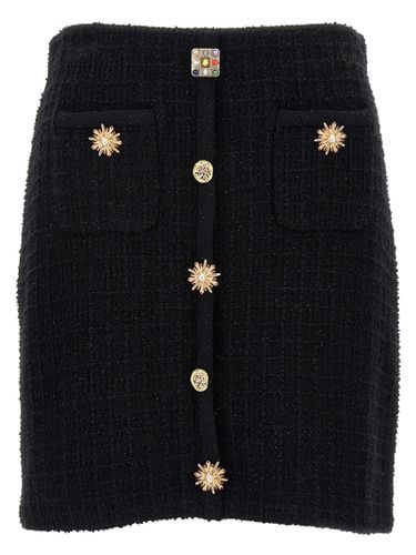 Jewel Button Knit Mini Skirt - self-portrait - Modalova