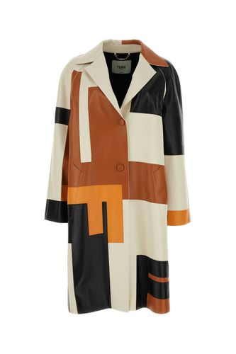 Multicolor Nappa Leather Overcoat - Fendi - Modalova