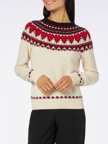 Woman Crewneck Sweater With Fair Isle Heart Print - MC2 Saint Barth - Modalova