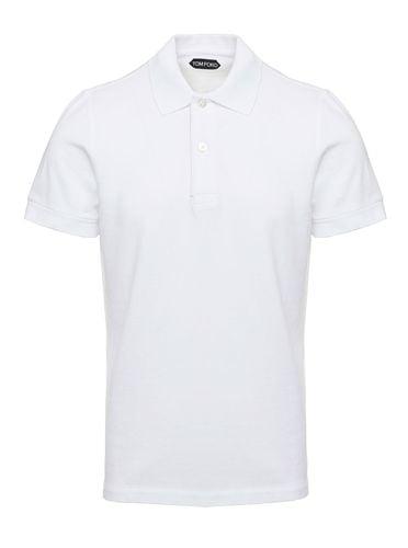 Short-sleeves Polo In Cotton Piquet Jersey Man - Tom Ford - Modalova