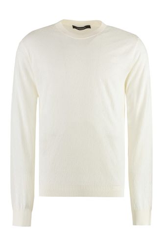 Long Sleeve Cotton Blend T-shirt - Versace - Modalova