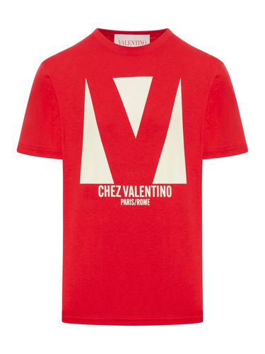 Chez Valentino Print Cotton T-shirt - Valentino Garavani - Modalova