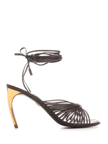 Ferragamo Sandal With Curved Heel - Ferragamo - Modalova