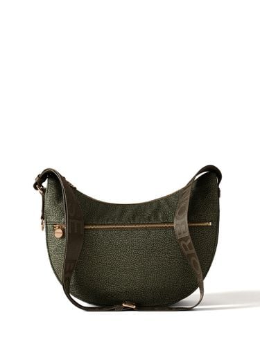 Luna Hobo Middle Shoulder Bag In Military Green Op Fabric - Borbonese - Modalova