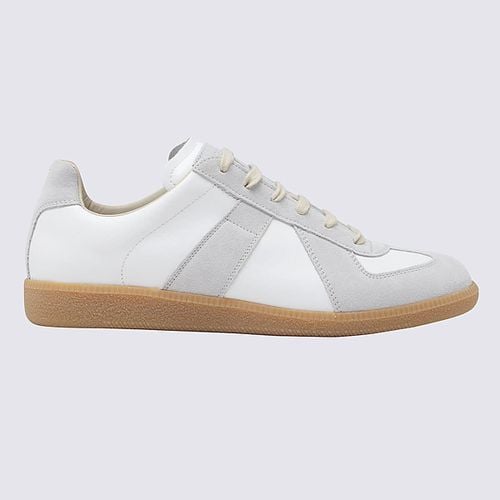 Off White Leather And Grey Replica Sneakers - Maison Margiela - Modalova