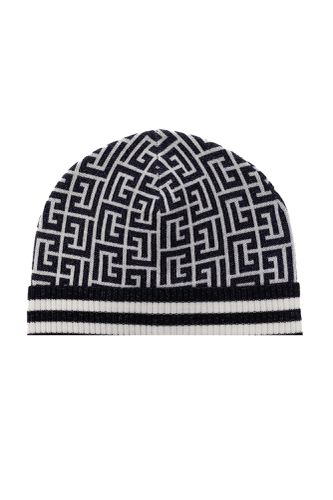 Balmain Monogrammed Beanie - Balmain - Modalova