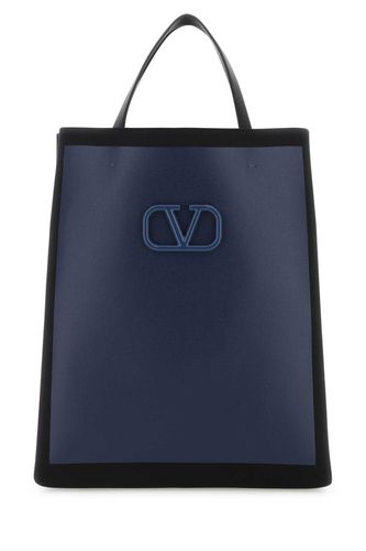 Two-tone Canvas Vlogo Signature Shopping Bag - Valentino Garavani - Modalova