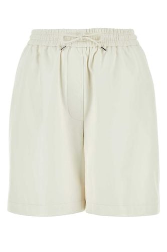 Loewe White Leather Shorts - Loewe - Modalova