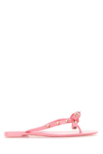 Pink Pvc Thong Slippers - Valentino Garavani - Modalova