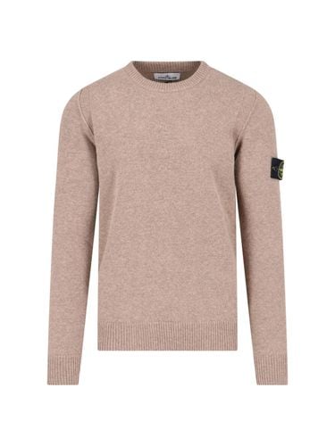 Stone Island Logo Crew Neck Sweater - Stone Island - Modalova