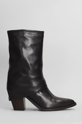 High Heels Ankle Boots In Dark Brown Leather - Julie Dee - Modalova