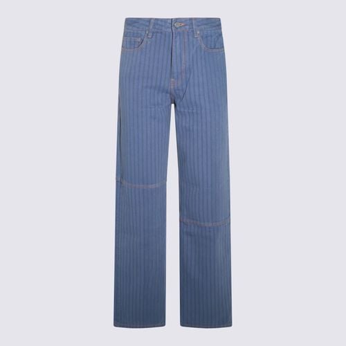 Ganni Blue Cotton Denim Jeans - Ganni - Modalova