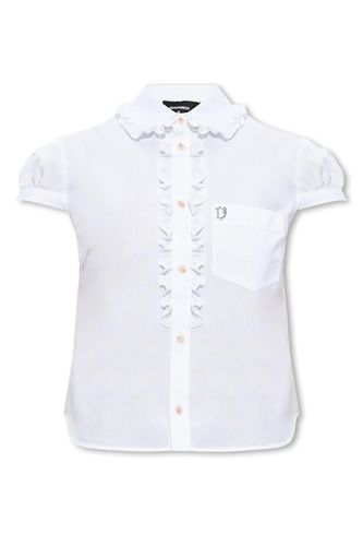 Dsquared2 Logo Plaque Cropped Shirt - Dsquared2 - Modalova