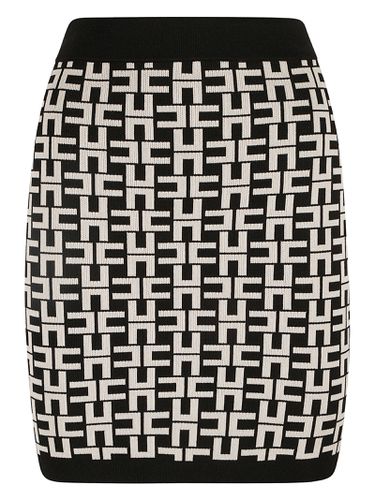 Chain-link Elastic Trimmed Skirt - Elisabetta Franchi - Modalova