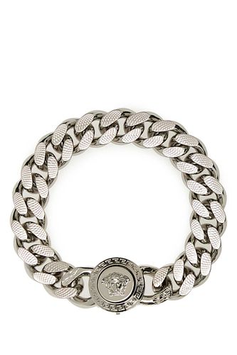 Silver Metal Medusa Bracelet - Versace - Modalova