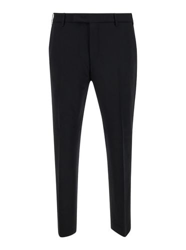 Black Medium Waist Plaited Weave Pants In Virgin Wool Man - PT Torino - Modalova