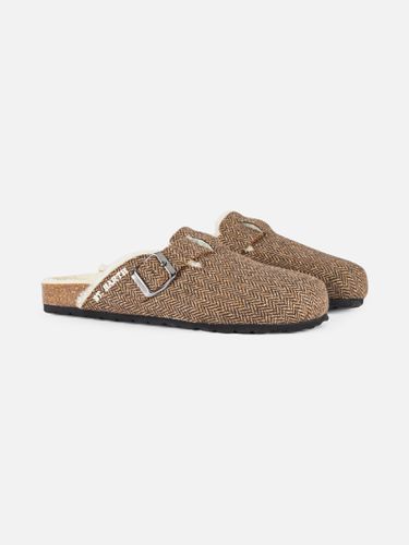 Woman Sandal Furry Clogs With Herringbone Print - MC2 Saint Barth - Modalova