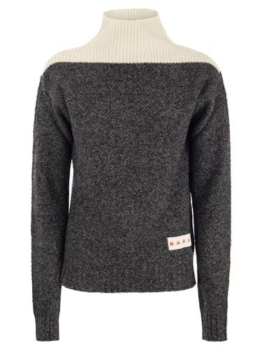 Turtleneck Sweater With Block Colour Processing - Marni - Modalova