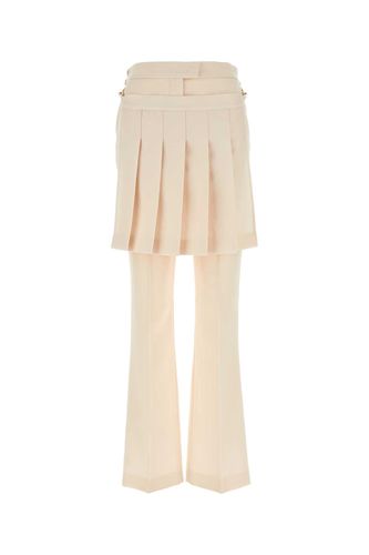 Fendi Ivory Wool Pant - Fendi - Modalova