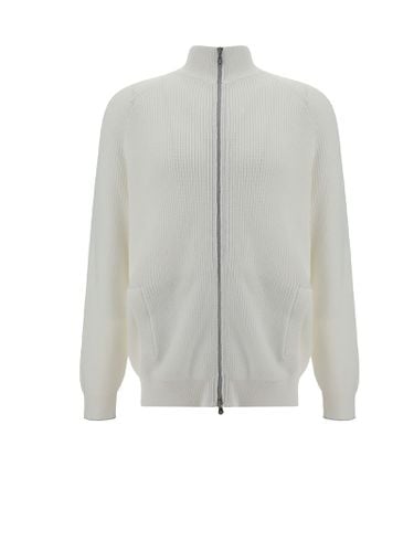 White Cotton Knitwear - Brunello Cucinelli - Modalova