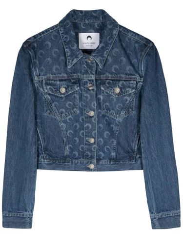 Deadstock Moonogram-pattern Denim Jacket - Marine Serre - Modalova