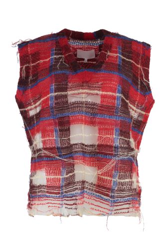 Mohair Blend Knitted Front Vest - Maison Margiela - Modalova