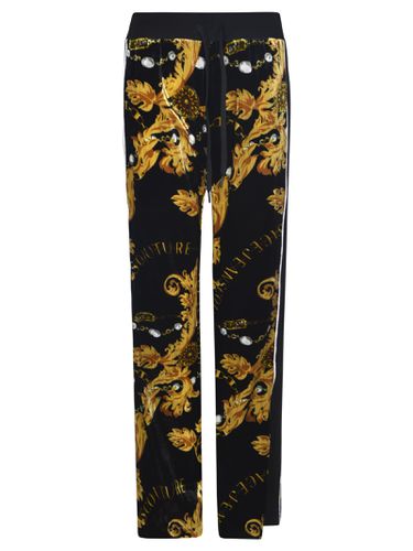 Printed Straight Trousers - Versace Jeans Couture - Modalova