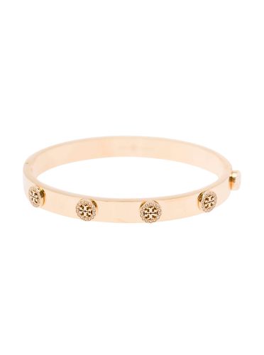 Gold Tone Bracelet With Logo Studs In Stainless Steel And Cubic Zirconia Woman - Tory Burch - Modalova