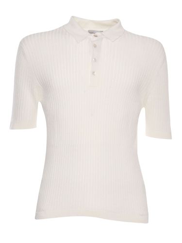 Ribbed Polo Shirt - Settefili Cashmere - Modalova