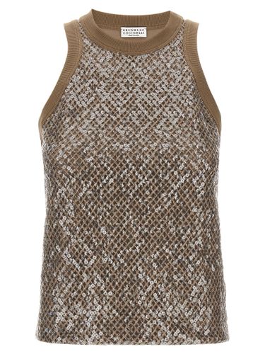 Top Dazzling Net Embroidery - Brunello Cucinelli - Modalova